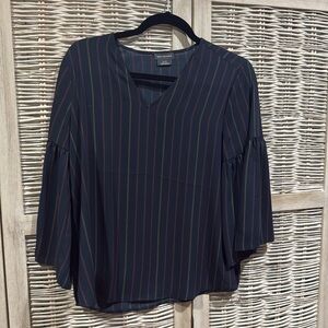 Van Heusen Stripped Blue Blouse